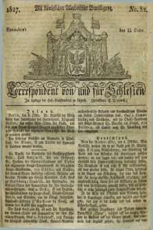 Correspondent von und fuer Schlesien. 1827, No. 82 (13 October)