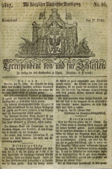 Correspondent von und fuer Schlesien. 1827, No. 86 (27 October)