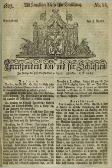 Correspondent von und fuer Schlesien. 1827, No. 88 (3 November)