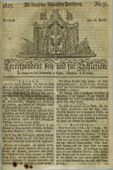 Correspondent von und fuer Schlesien. 1827, No. 91 (14 November) + dod.