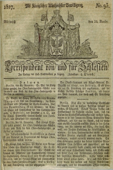 Correspondent von und fuer Schlesien. 1827, No. 93 (21 November) + dod.