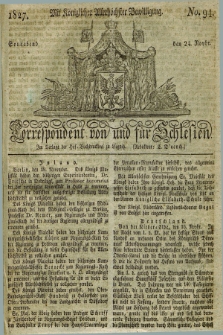 Correspondent von und fuer Schlesien. 1827, No. 94 (24 November)