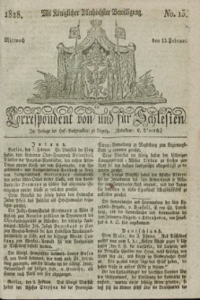 Correspondent von und fuer Schlesien. 1828, No. 13 (13 Februar) + dod.