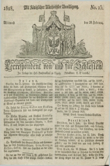Correspondent von und fuer Schlesien. 1828, No. 15 (20 Februar) + dod.