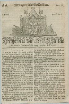 Correspondent von und fuer Schlesien. 1828, No. 31 (16 April) + dod.