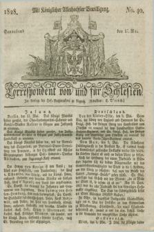 Correspondent von und fuer Schlesien. 1828, No. 40 (17 Mai)