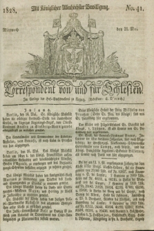 Correspondent von und fuer Schlesien. 1828, No. 41 (21 Mai) + dod.