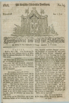 Correspondent von und fuer Schlesien. 1828, No. 54 (5 Juli) + dod.