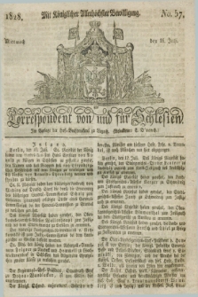 Correspondent von und fuer Schlesien. 1828, No. 57 (16 Juli) + dod.