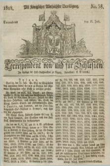Correspondent von und fuer Schlesien. 1828, No. 58 (19 Juli) + dod.