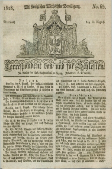 Correspondent von und fuer Schlesien. 1828, No. 65 (13 August) + dod.