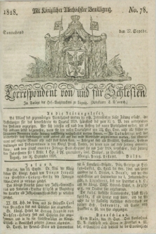 Correspondent von und fuer Schlesien. 1828, No. 78 (27 September)