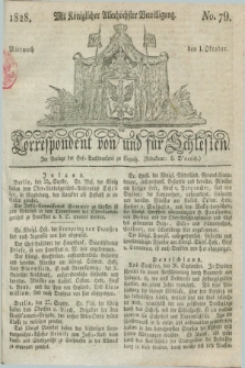 Correspondent von und fuer Schlesien. 1828, No. 79 (1 October) + dod.