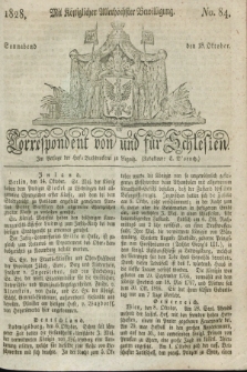 Correspondent von und fuer Schlesien. 1828, No. 84 (18 October)