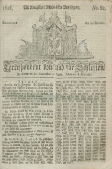 Correspondent von und fuer Schlesien. 1828, No. 92 (15 November)