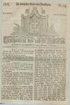 Correspondent von und fuer Schlesien. 1828, No. 94 (22 November)