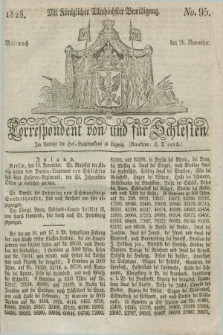 Correspondent von und fuer Schlesien. 1828, No. 95 (26 November) + dod.