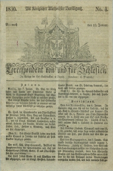 Correspondent von und fuer Schlesien. 1830, No. 4 (13 Januar) + dod.