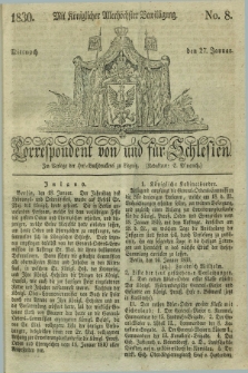 Correspondent von und fuer Schlesien. 1830, No. 8 (27 Januar) + dod.