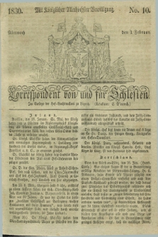 Correspondent von und fuer Schlesien. 1830, No. 10 (3 Februar) + dod.