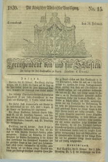 Correspondent von und fuer Schlesien. 1830, No. 15 (20 Februar)