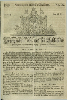 Correspondent von und fuer Schlesien. 1830, No. 26 (31 März) + dod.