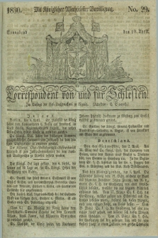 Correspondent von und fuer Schlesien. 1830, No. 29 (10 April)
