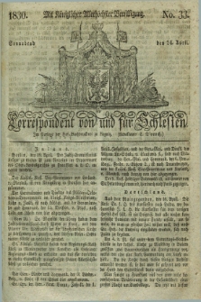 Correspondent von und fuer Schlesien. 1830, No. 33 (24 April)
