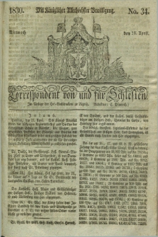 Correspondent von und fuer Schlesien. 1830, No. 34 (28 April) + dod.