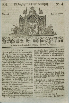Correspondent von und fuer Schlesien. 1831, No. 4 (12 Januar) + dod.