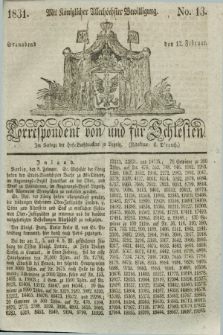 Correspondent von und fuer Schlesien. 1831, No. 13 (12 Februar)
