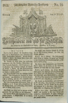 Correspondent von und fuer Schlesien. 1831, No. 14 (16 Februar) + dod.