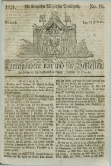 Correspondent von und fuer Schlesien. 1831, No. 16 (23 Februar) + dod.