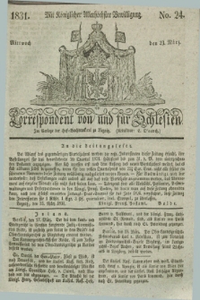 Correspondent von und fuer Schlesien. 1831, No. 24 (23 März) + dod.