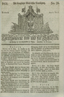 Correspondent von und fuer Schlesien. 1831, No. 28 (6 April) + dod.