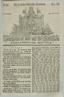 Correspondent von und fuer Schlesien. 1831, No. 31 (16 April)