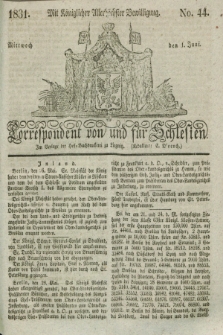 Correspondent von und fuer Schlesien. 1831, No. 44 (1 Juni) + dod.
