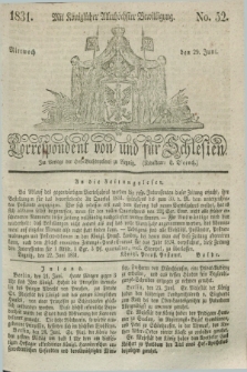Correspondent von und fuer Schlesien. 1831, No. 52 (29 Juni) + dod.