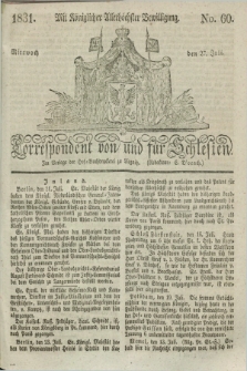 Correspondent von und fuer Schlesien. 1831, No. 60 (27 Juli) + dod.
