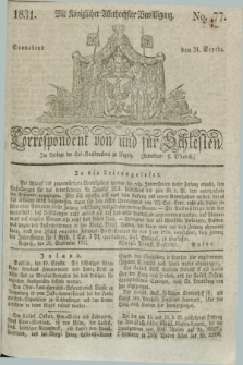 Correspondent von und fuer Schlesien. 1831, No. 77 (24 September)