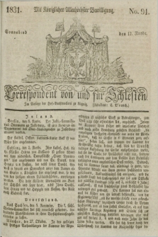 Correspondent von und fuer Schlesien. 1831, No. 91 (12 November)
