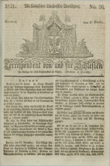 Correspondent von und fuer Schlesien. 1831, No. 96 (30 November) + dod.