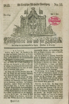 Correspondent von und fuer Schlesien. 1833, No. 53 (2 Juli) + dod.