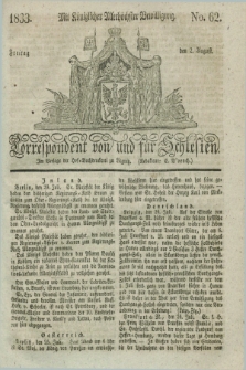 Correspondent von und fuer Schlesien. 1833, No. 62 (2 August) + dod.