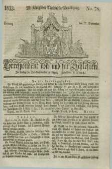 Correspondent von und fuer Schlesien. 1833, No. 78 (27 September)