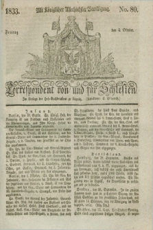 Correspondent von und fuer Schlesien. 1833, No. 80 (4 Oktober)