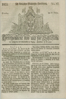 Correspondent von und fuer Schlesien. 1833, No. 87 (29 Oktober) + dod.