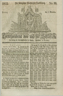 Correspondent von und fuer Schlesien. 1833, No. 88 (1 November)