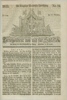 Correspondent von und fuer Schlesien. 1833, No. 94 (22 November)