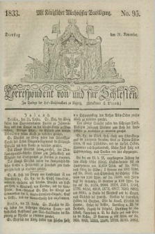 Correspondent von und fuer Schlesien. 1833, No. 95 (26 November) + dod.